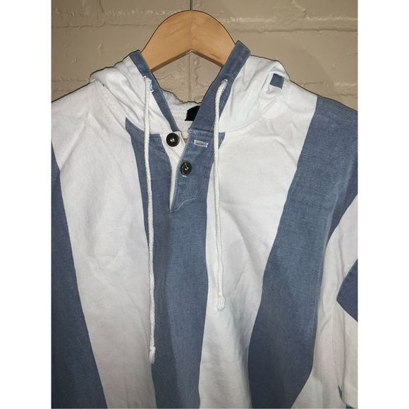 Vintage 1990s FLUID striped hoodie LARGE  - Picture 5 of 11